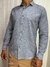 CAMISA DE LINHO MANGA LONGA CINZA ESCURO