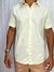 CAMISA OXFORDINE MANGA CURTA AMARELA