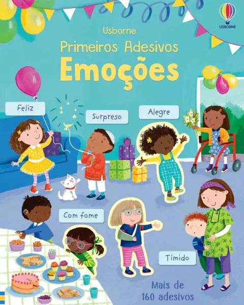 Livro de Adesivos: Emoções | Editora Usborne | Adesivos Escolares