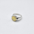 Anillo Double Letra a eleeción y guarda Griega