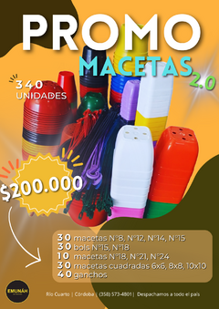 Combo Macetas 340 unidades
