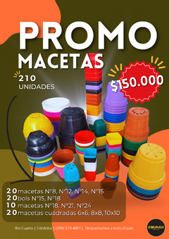 Combo Macetas 210 unidades