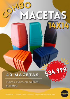 Combo Macetas 14x14