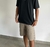 Bermuda Mom Corte Chino - comprar online