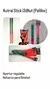 Palillos Kutral Stick i3dNut en colores verde y rojo, con información sobre su apertura regulable y refuerzo para Rimshot.