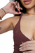 Cropped Regata Recorte V Marrom - Closet Louise