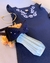 Vestido Infantil "Elegância Azul" com Bordado Floral - comprar online