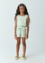 Imagem do Conjunto Infantil 1+1 com Cropped e Short Verde Menta