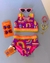 Conjunto Biquíni Infantil "Arco-Íris Neon"