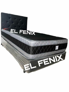 COLCHON 1 PLAZA 30 CM ALTO + BASE DE SOMMIER