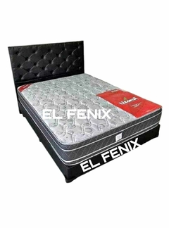 CONJ SOMMIER COLCHON 26 CM ALTO + BASE SOMMIER REFORZADA