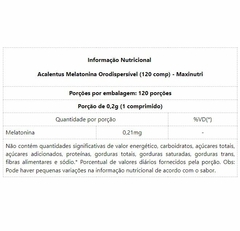 Acalentus Melatonina Orodispersível (120 comp) - Padrão: Único - comprar online