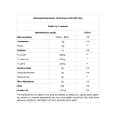 BCAA Science 500 Mastigável (200 Tabs) - Sabor: Limão - comprar online