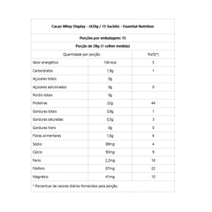 Cacao Whey Display - (420g / 15 Sachês) - Sabor: Cacau - VITAL Suplemento