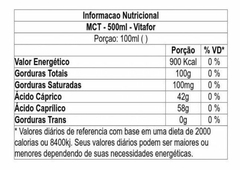 MCT Oleo de Coco Refinado (500ml) - Padrão: Único - comprar online