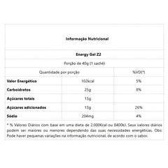 Energy Gel Z2 (sachê 40g) - Sabor: Choco Mint - comprar online