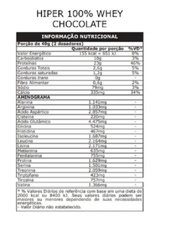 Hiper 100% Whey Pote (900g) - Sabor: Chocolate - VITAL Suplemento