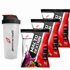 3 Unidades Maltodextrina (1kg) + Coqueteleira (600ml) BRINDE na internet