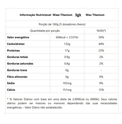 Mass Titanium 17500 (3kg) - Sabor: Coco - loja online