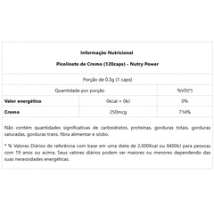 Picolinato de Cromo (120 caps) - Padrão: Único - comprar online