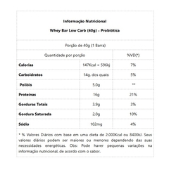 Whey Bar Low Carb (40g) - Sabor: Morango - VITAL Suplemento