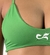 Top verde com alças finas e detalhe em branco, parte da coleção Esmeralda da marca Top Sirens.