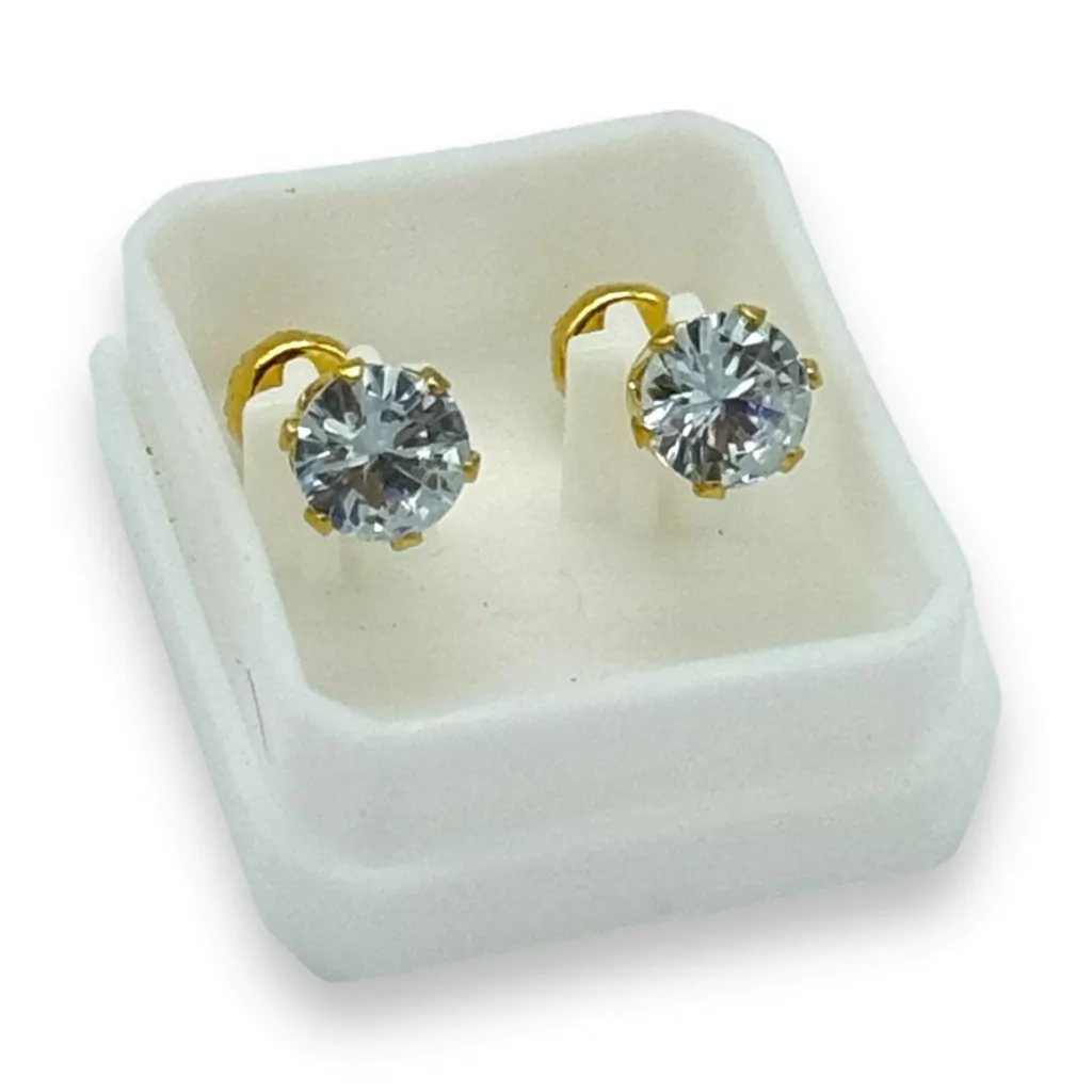 ABRIDOR ACERO DORADO CON PIEDRA 6MM