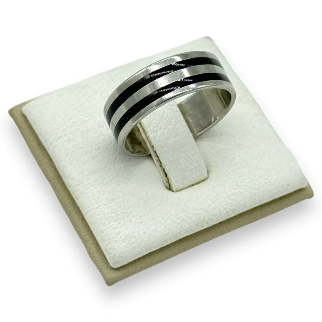 ANILLO ACERO CON 2 LINEAS