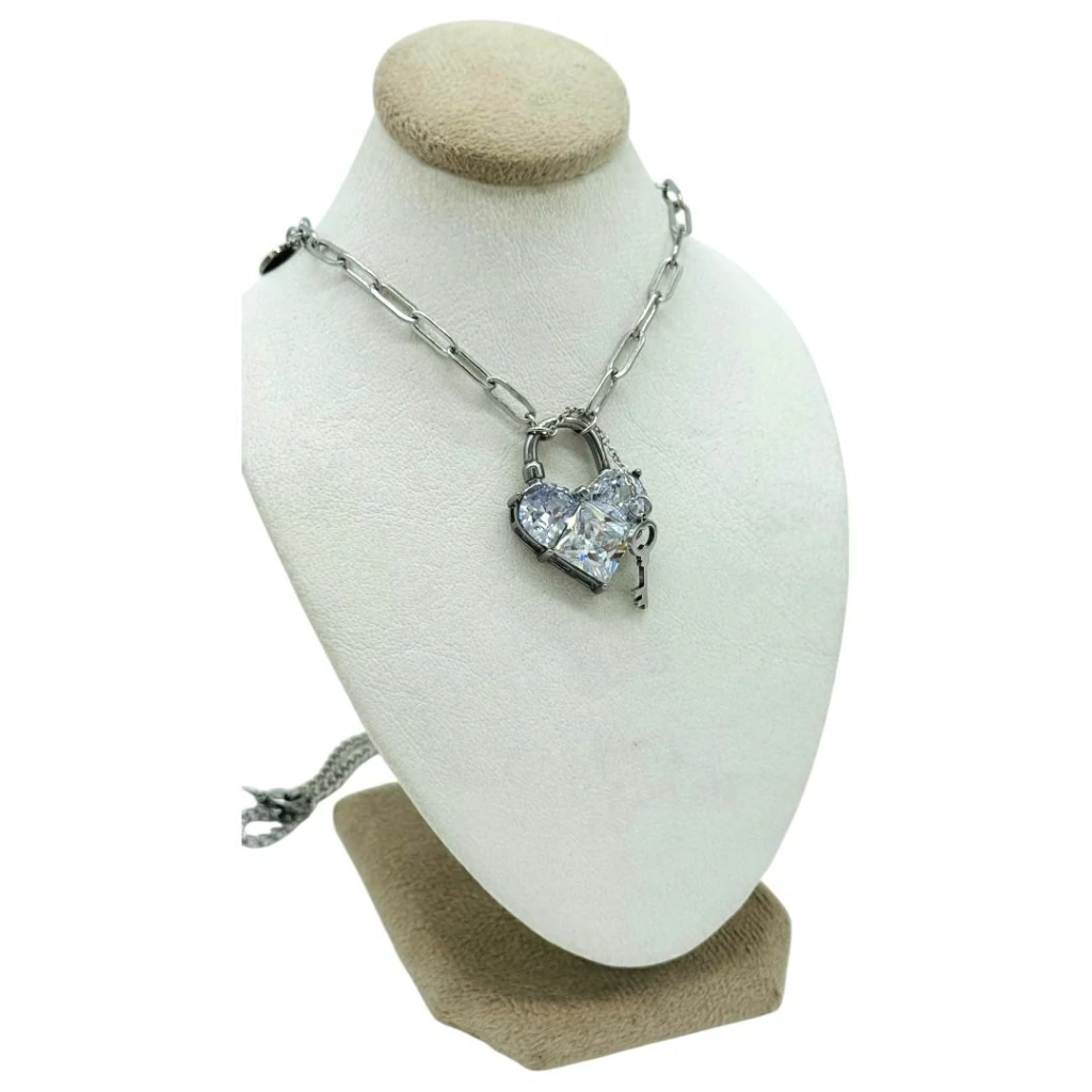 COLLAR ACERO "CANDADO CORAZON"