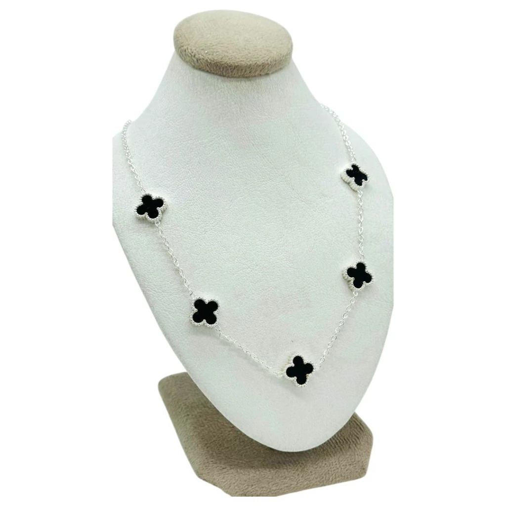 COLLAR ACERO BLANCO "VAN CLEEF"