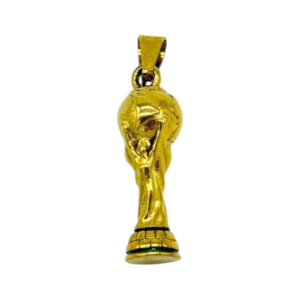 DIJE ACERO DORADO "COPA DEL MUNDO"
