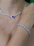 Pulseira em prata rodinada com Cristais quadrados 7mm na internet