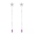 Brinco Prata corrente Zirconia Star com Navete (2 em 1) - comprar online