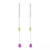 Argola Prata corrente Pink com Lima - comprar online