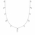 Colar com cristais e medalhas em prata rodinada - comprar online