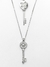 Colar Chave Cravejada -  Silver Lining Pratas - Sua loja de joias em prata! Aqui voce encontra aneis, pulseiras, colares, brincos em prata 925 dos mais variados modelos- Silver Lining Pratas..