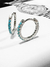 Argola Ocean Blue -  Silver Lining Pratas - Sua loja de joias em prata! Aqui voce encontra aneis, pulseiras, colares, brincos em prata 925 dos mais variados modelos- Silver Lining Pratas..