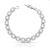Pulseira em prata rodinada com Cristais quadrados 7mm - comprar online