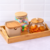 Pote Hermético Redondo com Tampa de Bambu Damasco - comprar online