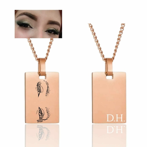 Placa Militar Mirada Personalizada Oro Rosa