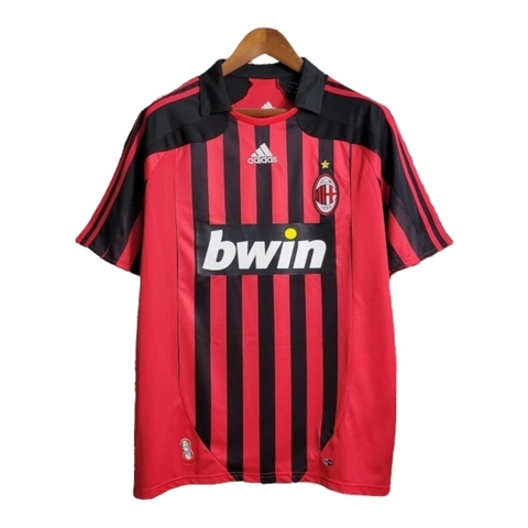 Camisa Retrô AC Milan I 07/08 - Masculina Adidas - Vermelha e preta