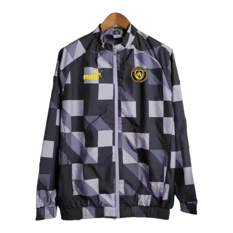 Jaqueta Corta-Vento Manchester United 23/24 - Masculina Puma - Preta e roxa