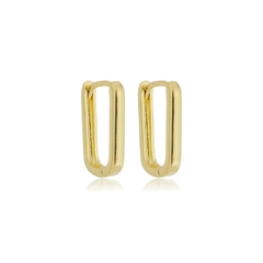 Brinco Argola Retangular Semijoia
