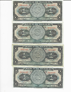 Colección de 104 billetes de $1 Calendario Azteca en internet