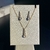 Conjunto cravejado zirconias cristal banhado a ouro 18k