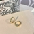 Brinco argola dourada banhada a ouro 18 k com zirconias verde - comprar online