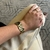 Bracelete Orgânico Banhado a Ouro 18k