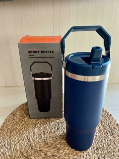 VASO TERMICO CON PICO - 900ml - Gangas Azul