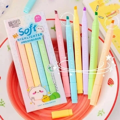 SET RESALTADORES PASTEL DOBLE PUNTA - 6 UNIDADES