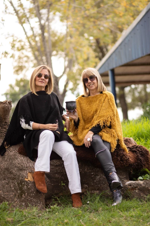 Poncho de Lana Tejido en Telar - comprar online